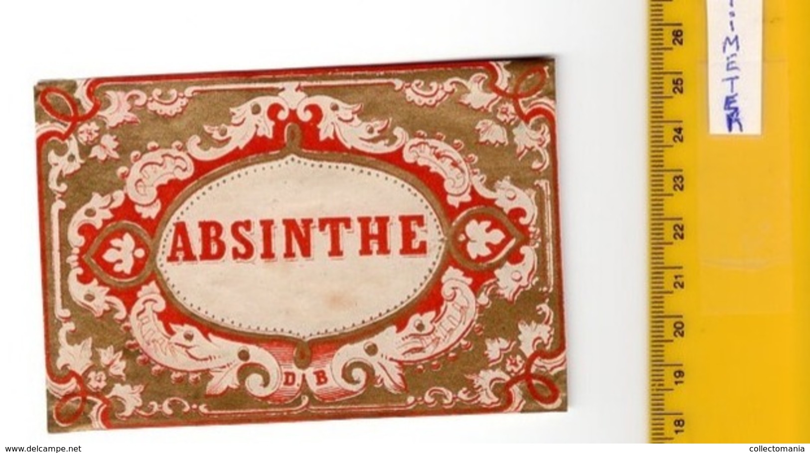 3  XIX Ième Etiquette  LITHO Labels - 1880 APROXIMATIVE _ ABSINTHE Killer Drug  - Old Originals - NISSOU PALYART - Autres & Non Classés