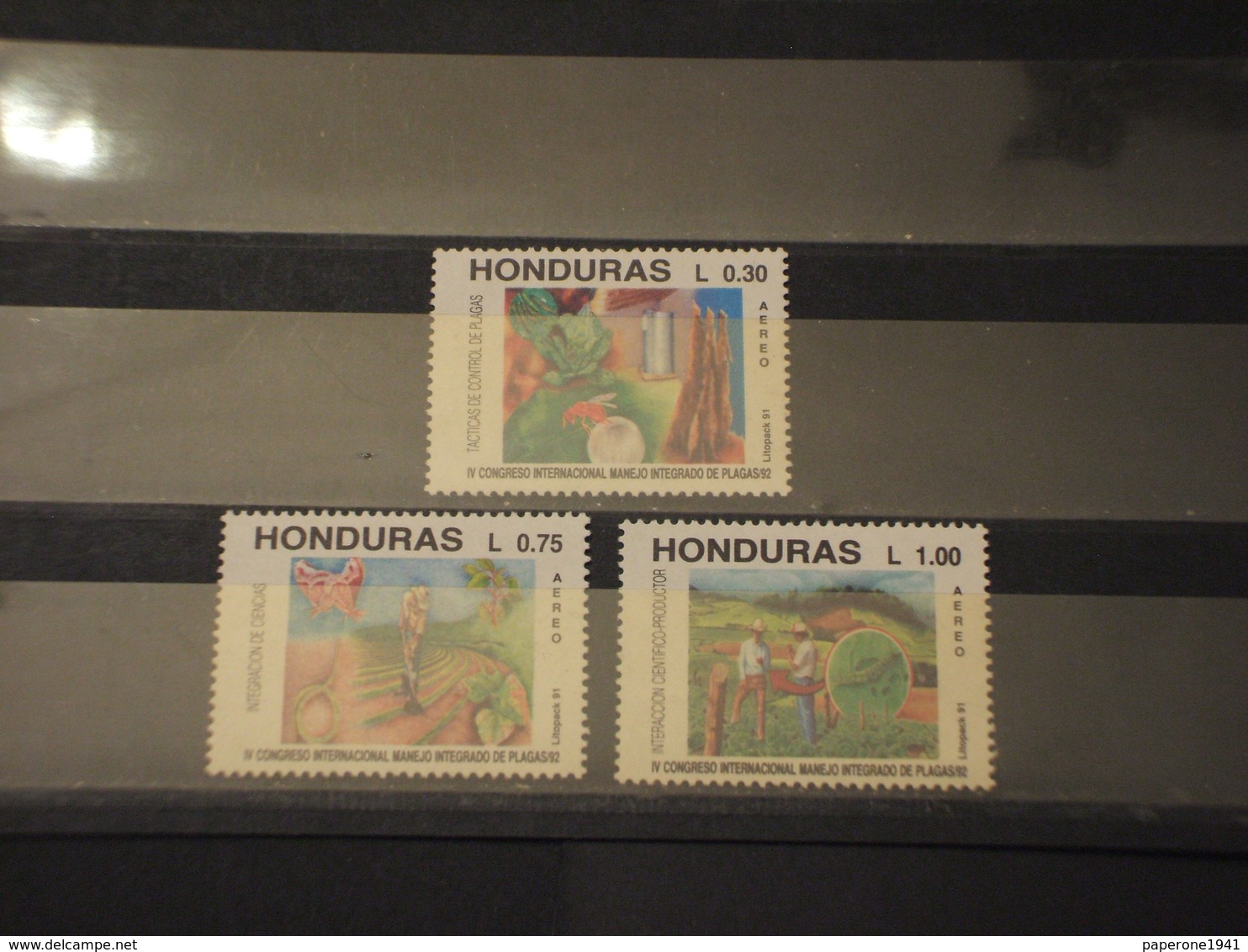 HONDURAS - 1991 P.A. AGRICOLTURA(ape, Insetto)) 3 VALORI - NUOVI(++) - Honduras