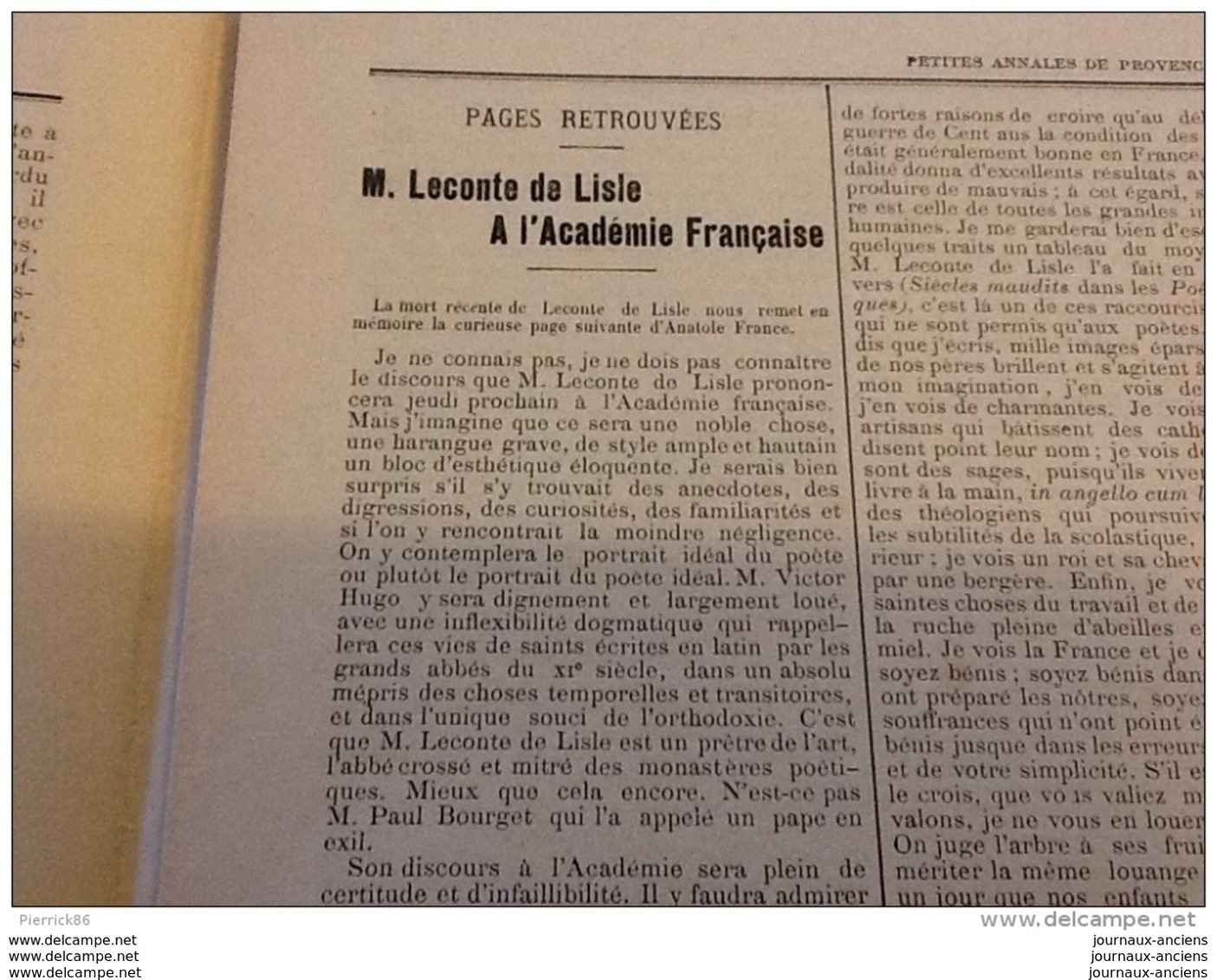 1894 CASSIS ( PROVENCE ) / VINCENT DE PAUL AU BAGNE DE MARSEILLE / AUDIER MASSILLON / GROTTE / LETTRE D'UN PROVENÇAL