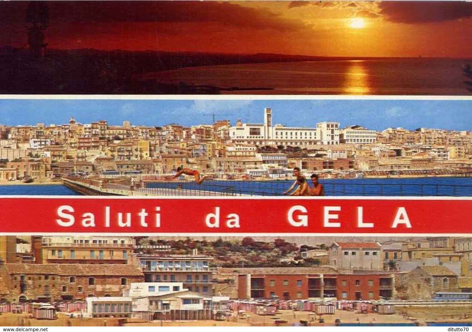 Saluti Da Gela - Formato Grande Viaggiata – E 15 - Gela