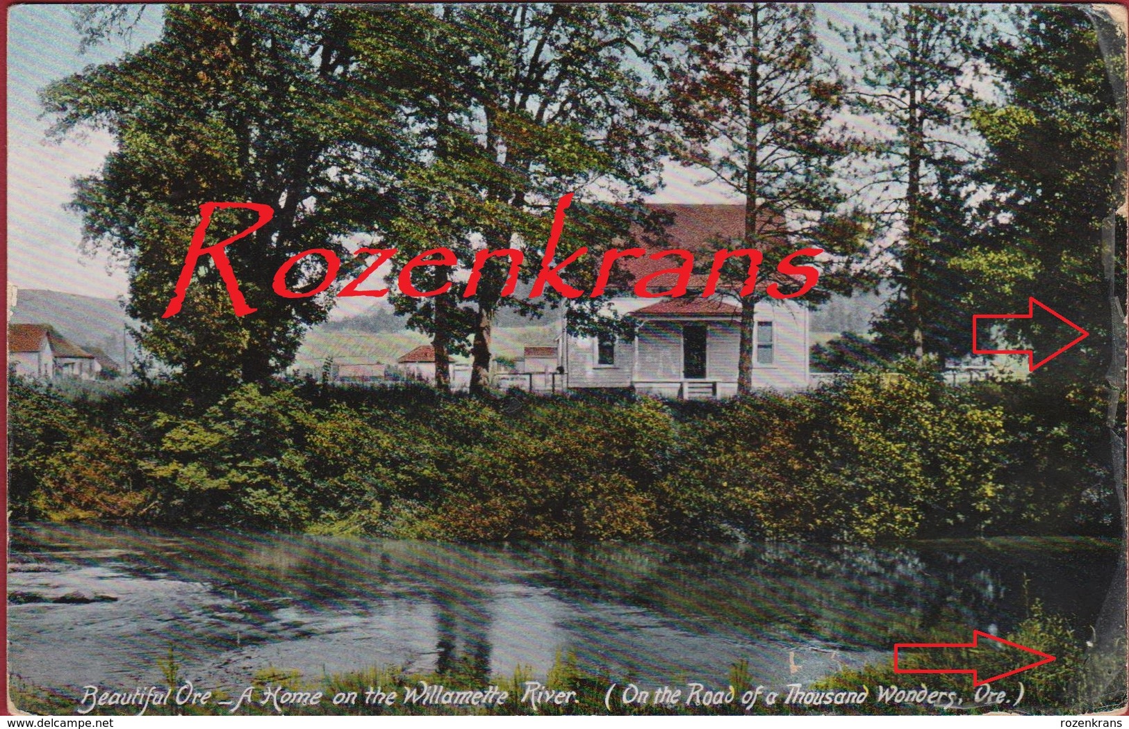 Willamette River Thousand Wonders Oregon United States RARE Old Postcard - Other & Unclassified