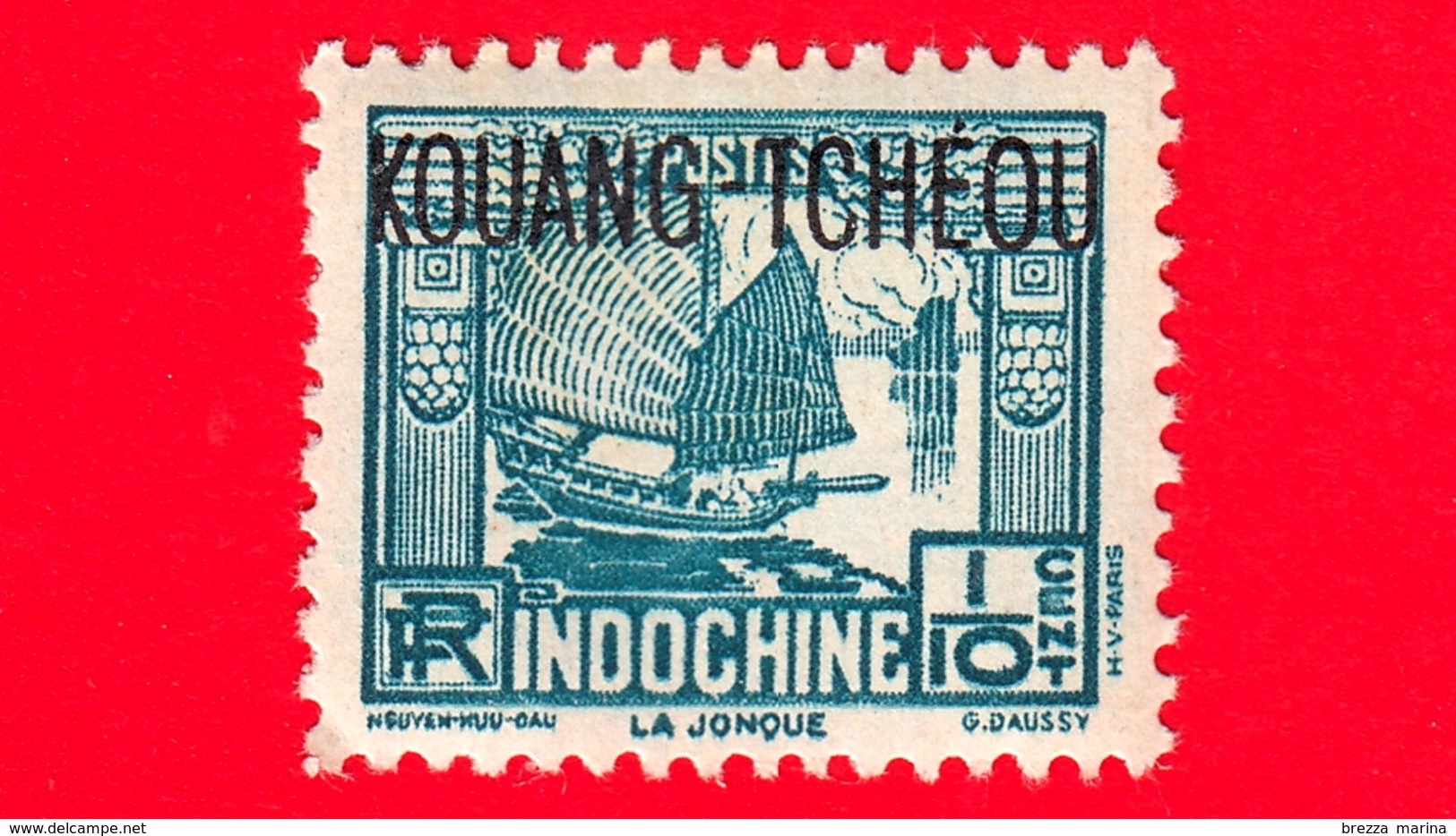 Nuovo - MNH - KOUANG TCHEOU - INDOCINA - 1937 - Motivi Indigeni - Velieri  -Junk - La Jonque -  1⁄10 - Used Stamps