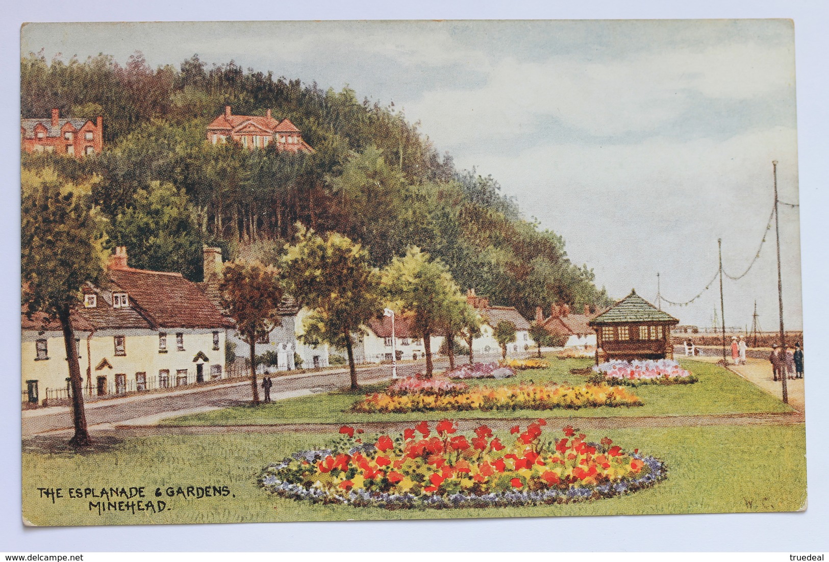 2 Postcards The Esplanade & Gardens  & North Hill, Minehead, England - Minehead