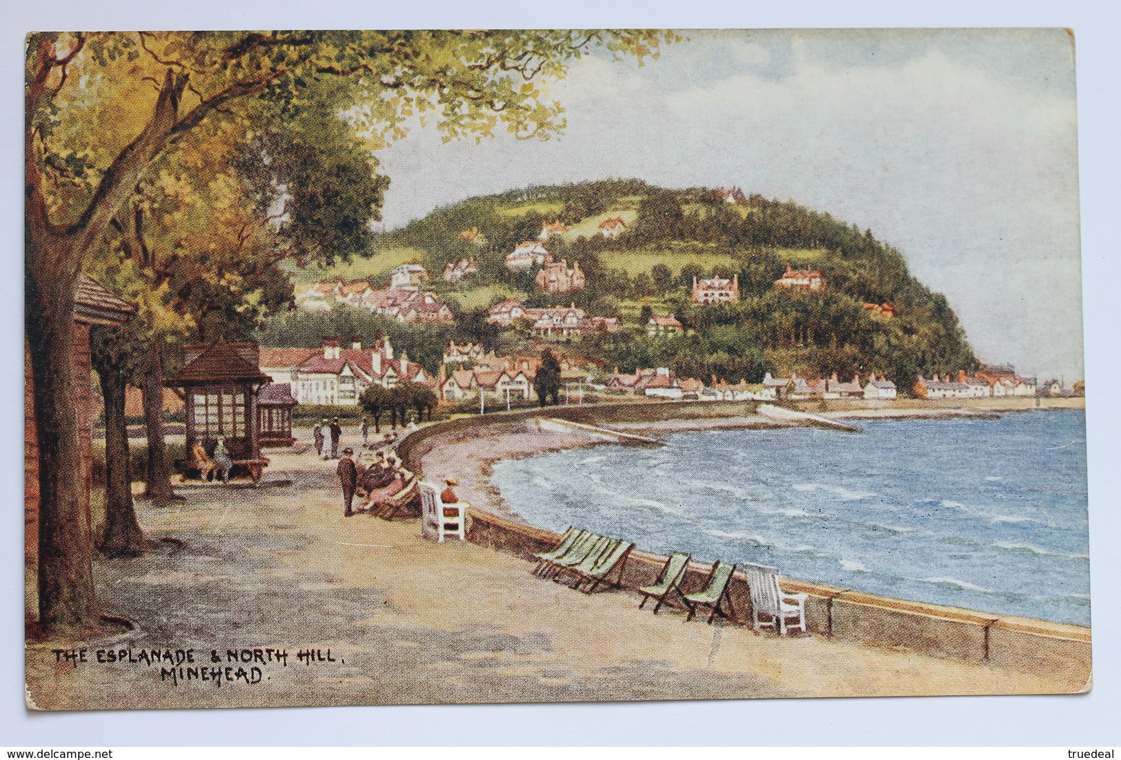 2 Postcards The Esplanade & Gardens  & North Hill, Minehead, England - Minehead