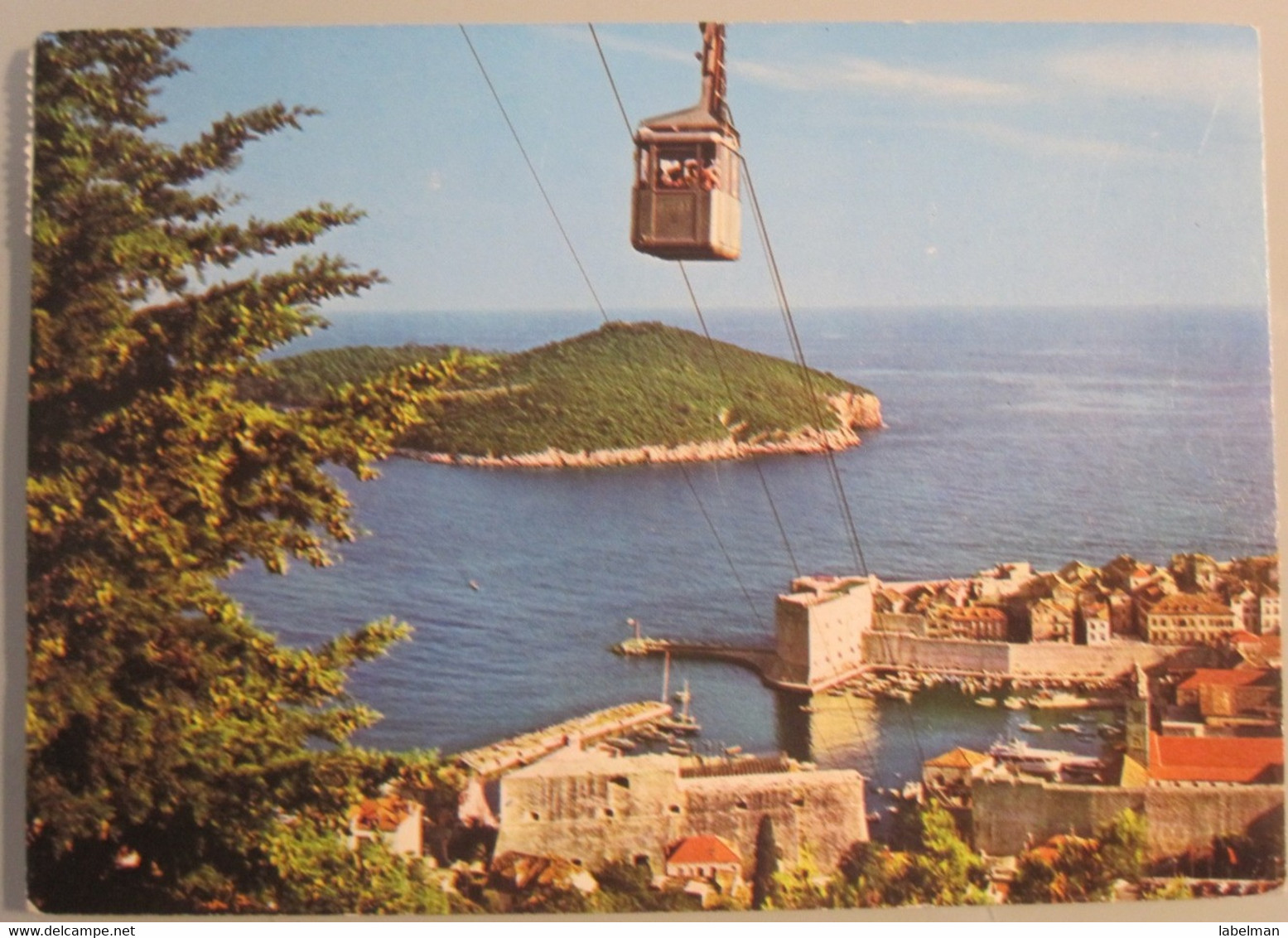 JUGOSLAVIA YUGOSLAVIA DOBROVNIK ISLE LOKRUM ZAGREB POSTCARD PICTURE CROATIA CABLECAR CARTE POSTALE POSTKARTE CARTOLINA - Croatia