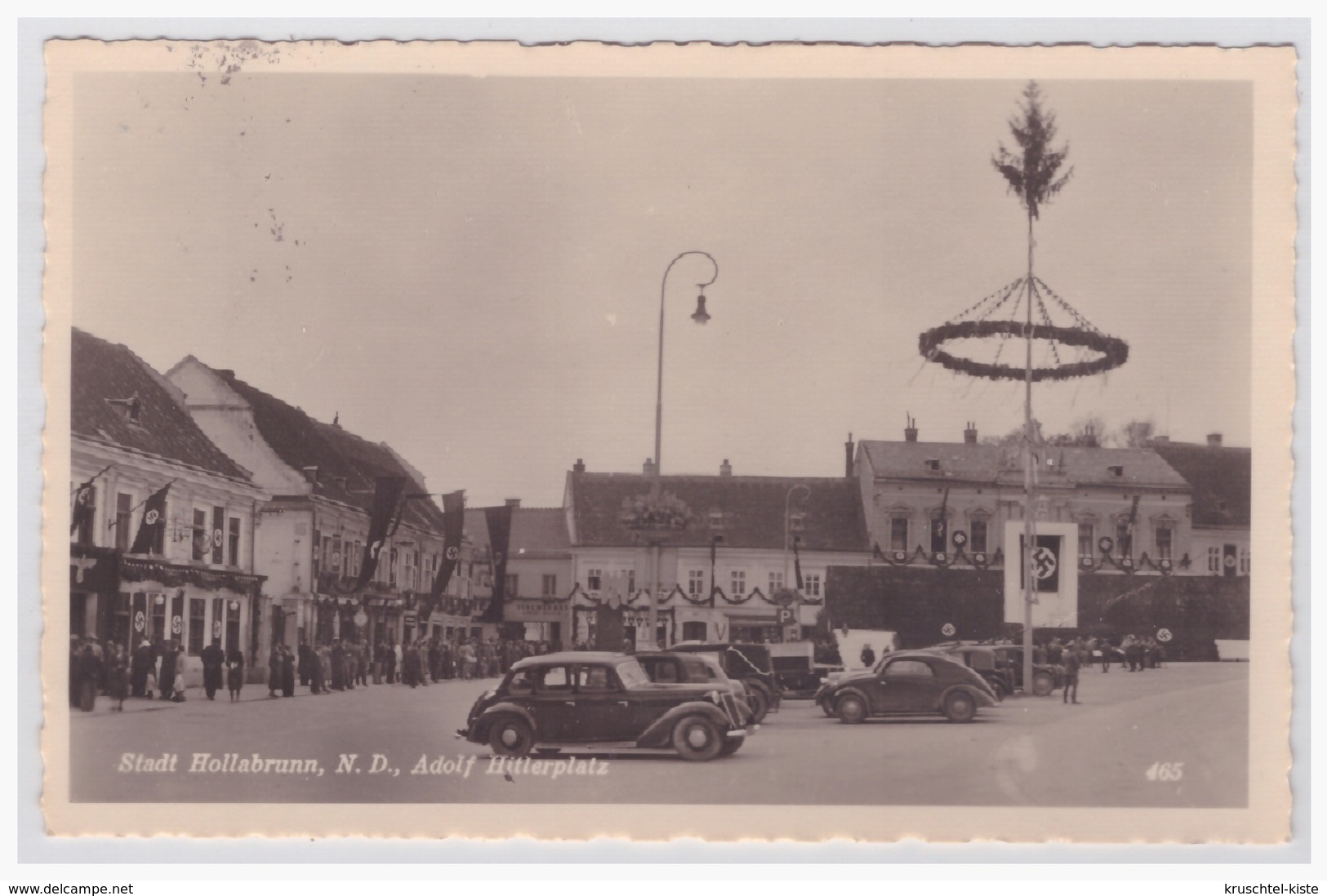 Dt.- Reich (003202) Propagandakarte Stadt Hollabrunn N.D., Adolf Hitlerplatz, Gelaufen Am 28.9.1939 - Se-Tenant