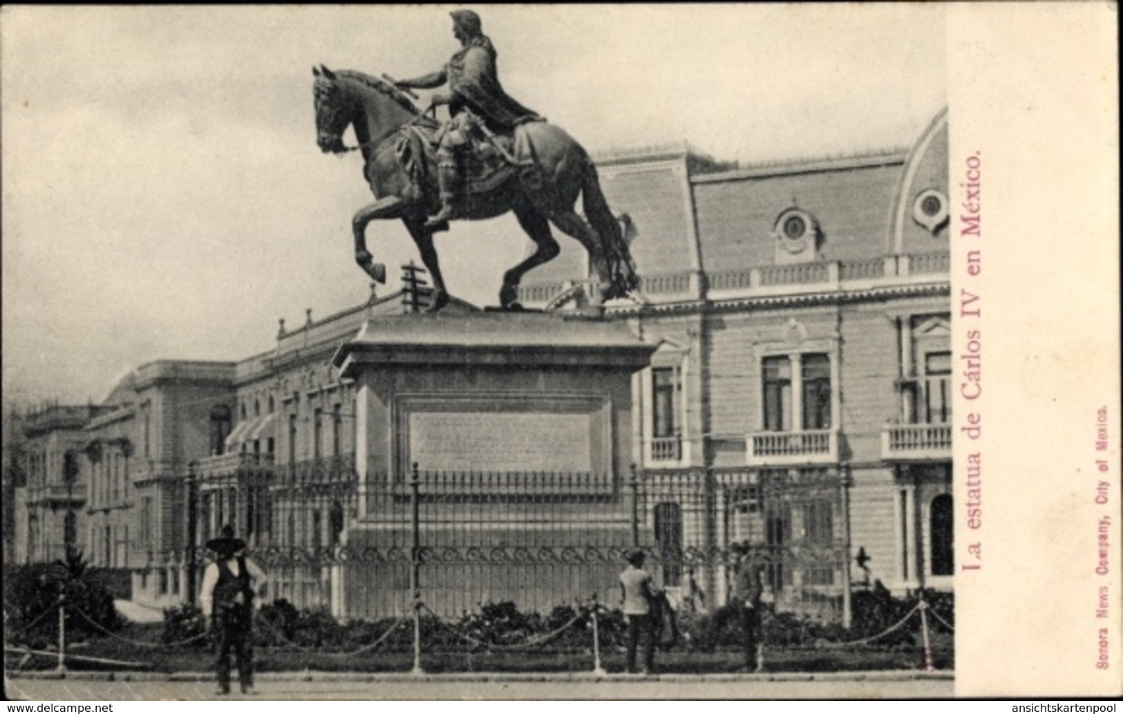 Cp Mexico City Mexiko Stadt, La Estatua De Carlos IV - Messico