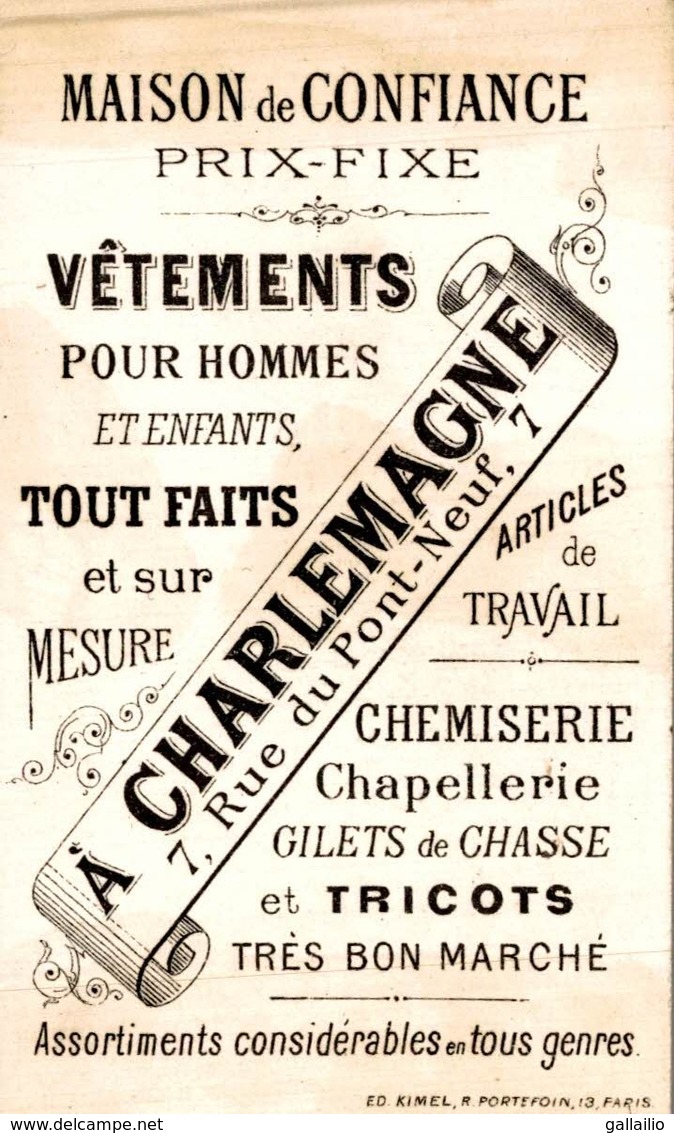 CHROMO A CHARLEMAGNE LE MOIS DE MARS PECHE A LA LIGNE - Autres & Non Classés