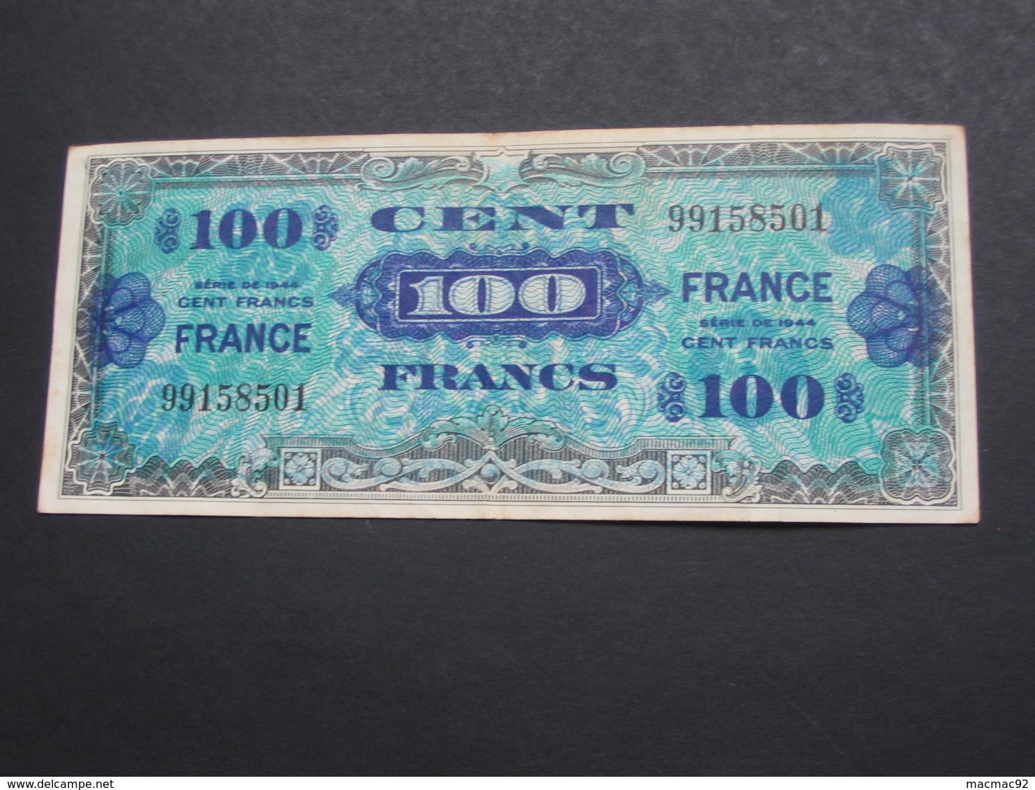 100 Francs - FRANCE - Sans Série - Billet Du Débarquement    **** EN ACHAT IMMEDIAT ****. - 1945 Verso Francés