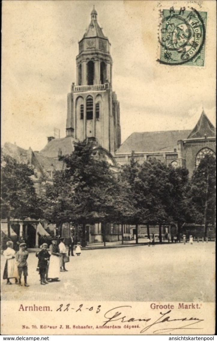 Cp Arnhem Gelderland Niederlande, Groote Markt - Autres & Non Classés