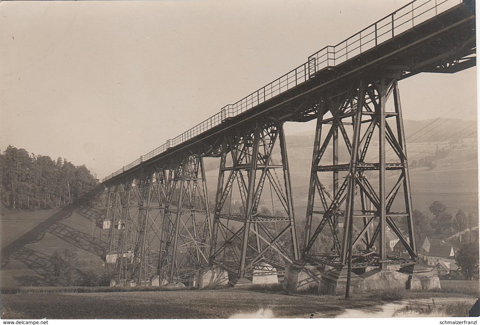 Foto Rohling AK Markersbach Eisenbahn Zug Brücke Viadukt Mittweida A Raschau Scheibenberg Schwarzenberg Vogel Erzgebirge - Markersbach