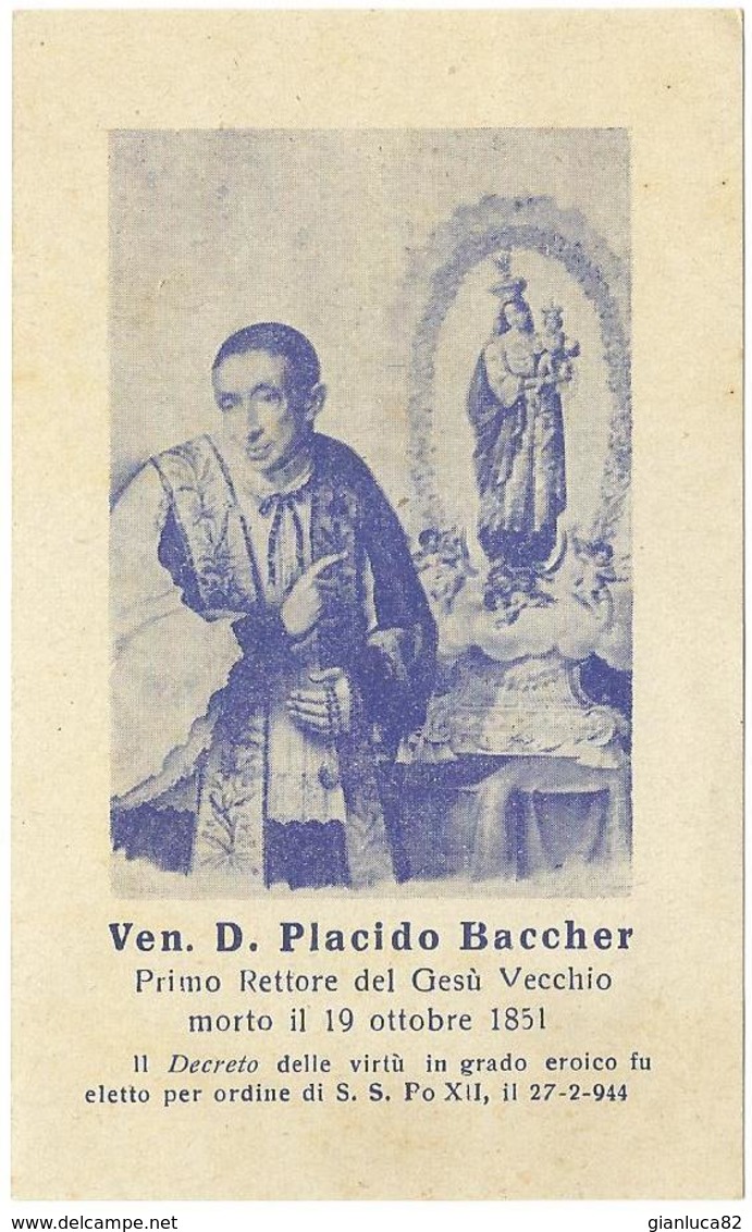 Lotto N. 3 Santini Beato Nunzio Sulprizio, S. Pietro Claver, Don Placido Baccher Storia E Preghiere (99-101) - Santini