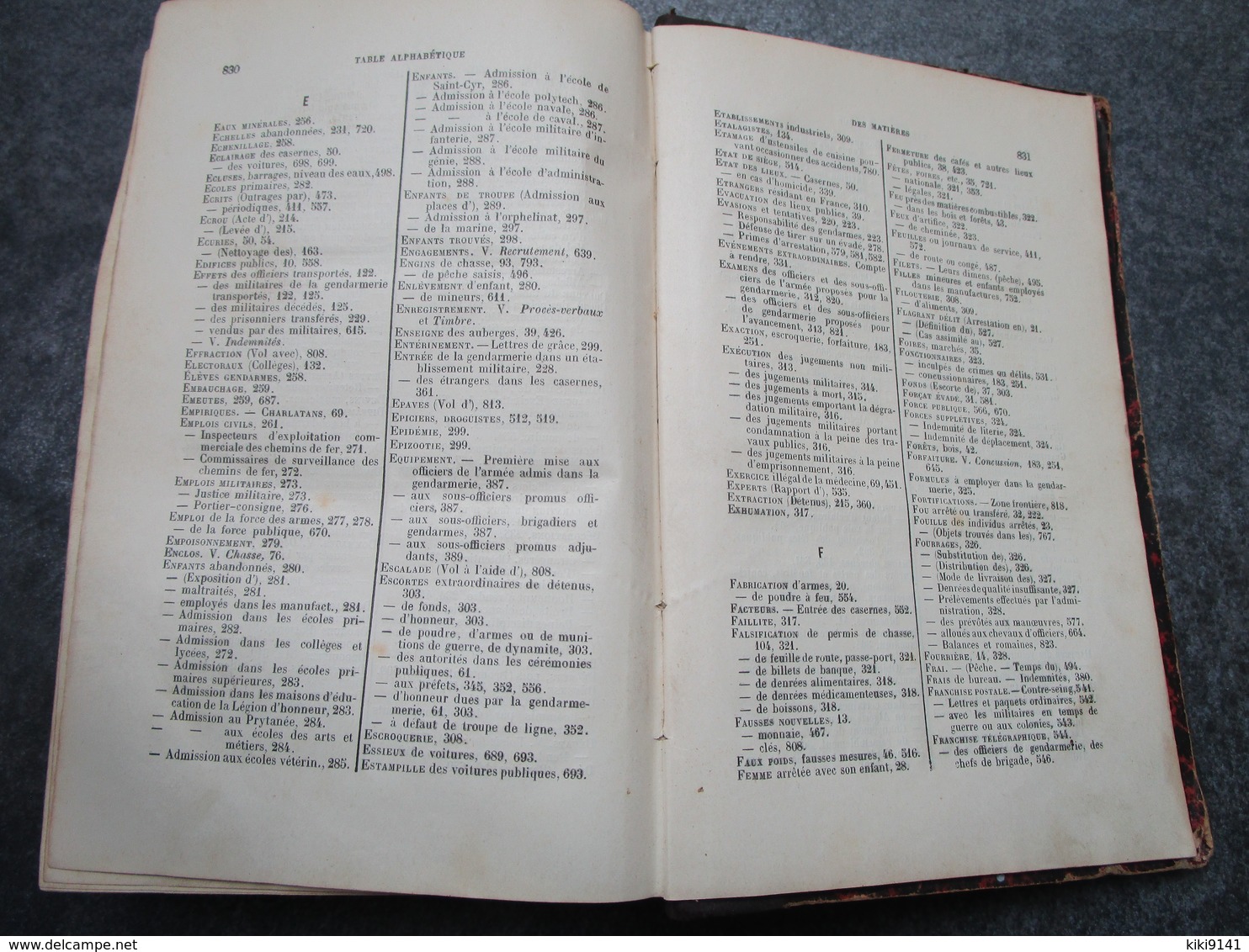 DICTIONNAIRE DE LA GENDARMERIE par M. Cochet de Savigny - 34è Edition (878 pages)
