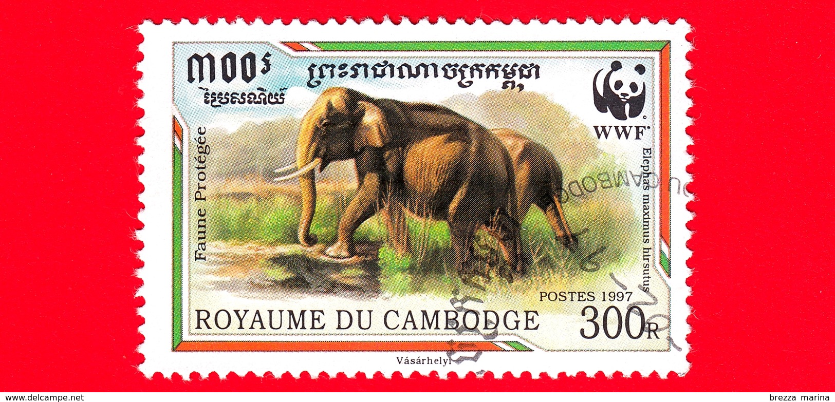 Nuovo Oblit. - CAMBOGIA - 1997 - Fauna Protetta - WWF - Elefante Malese (Elephas Maximus Hirsutus) - 300 - Cambogia