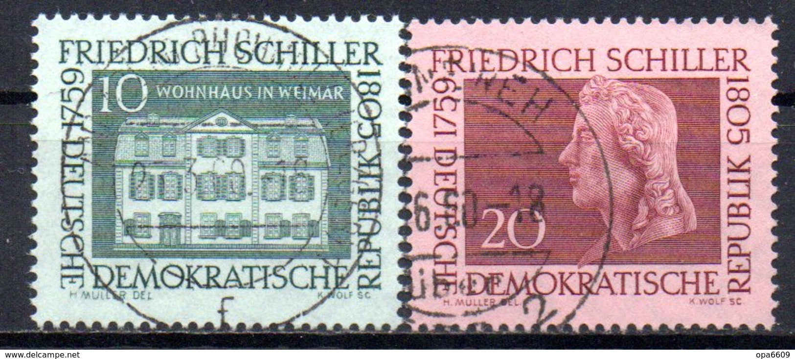 (DDR-BM1) DDR  "200.Geburtstag Von Friedrich Schiller" Mi 733/34 Sauber Gestempelt - Used Stamps