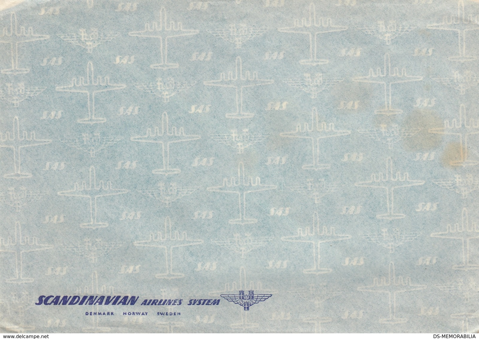 SAS Scandinavian Airlines Official Envelope , On Board The Flying Viking Ship - Articles De Papeterie