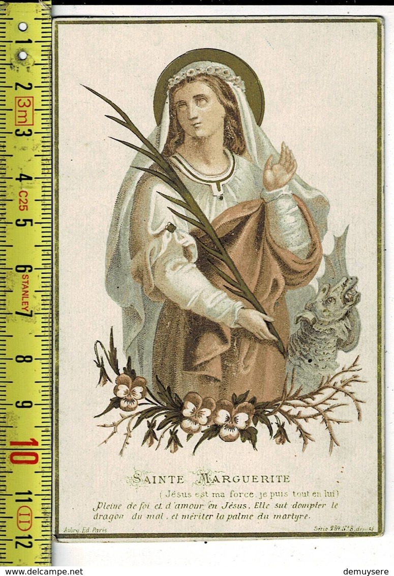 X 074 - IMAGE RELIGIEUSE -  VERSO BLANCO - KEERZIJDE BLANCO - SAINTE MARGUERITE - Santini