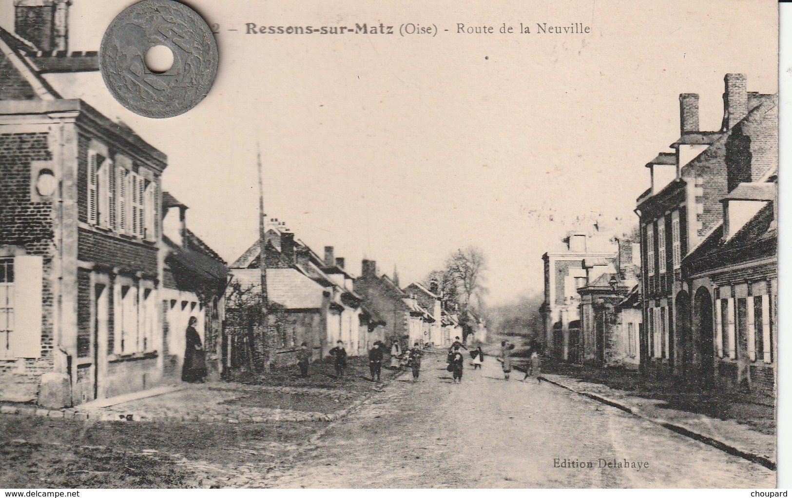 60 - Carte Postale Ancienne  De  RESSONS SUR MATZ   Route De La Neuville - Ressons Sur Matz