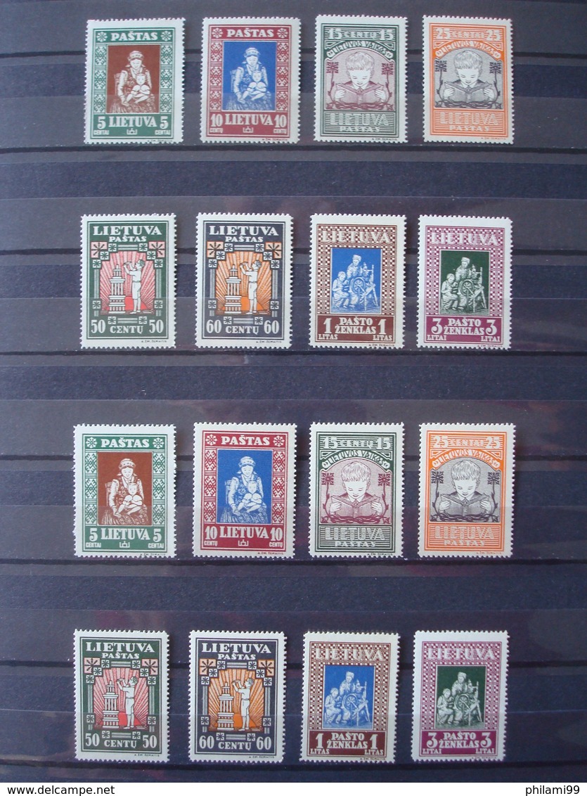 LITHUANIA 1933 MNH** COT. 225 EUR 5 SETS W/h WATERMARK / CARITAS - Lituanie