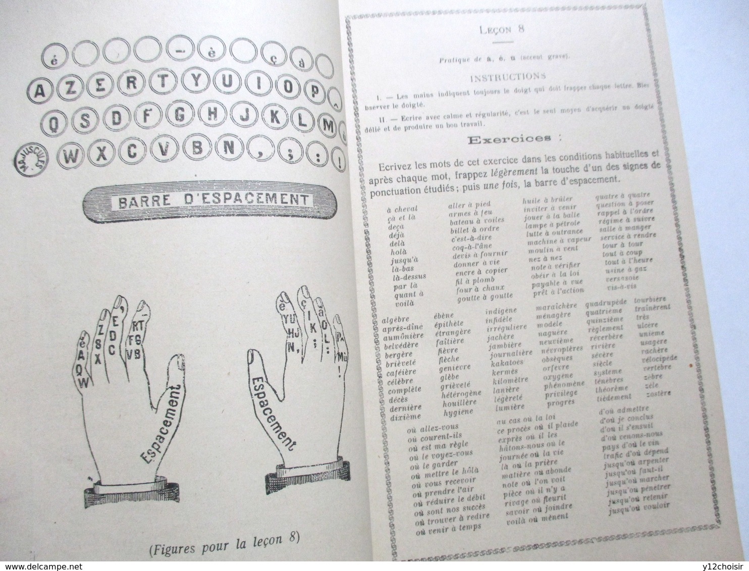 LIVRET DACTYLOGRAPHIE MACHINES A ECRIRE REMINGTON METHODE DES DIX DOIGTS IMP. MAURICE CHEVALIER SAUMUR CLAVIER UNIVERSEL - Autres & Non Classés