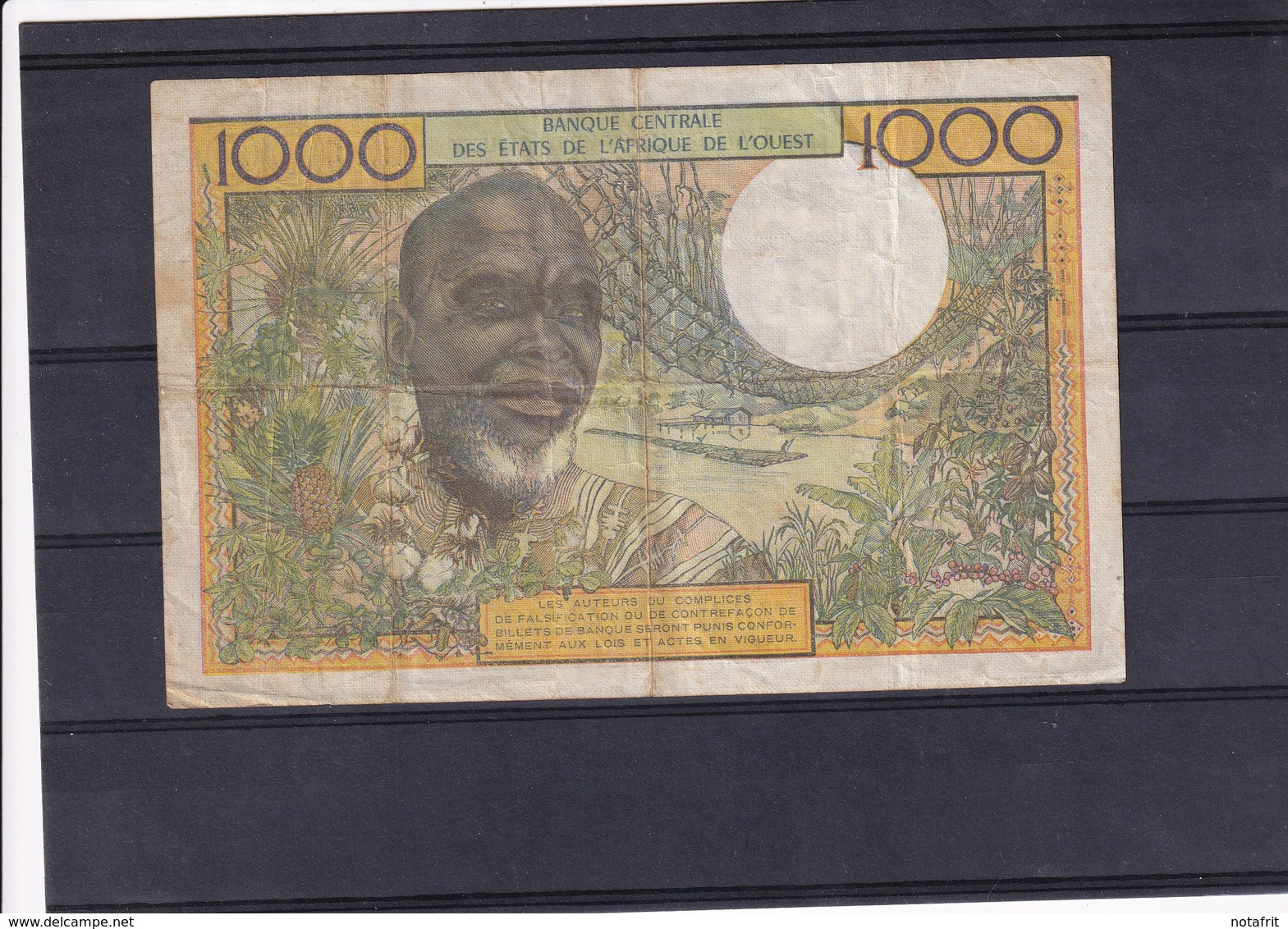 AOF  Burkina  Upper Volta  1000 Fr Nd   C  Rare - Westafrikanischer Staaten