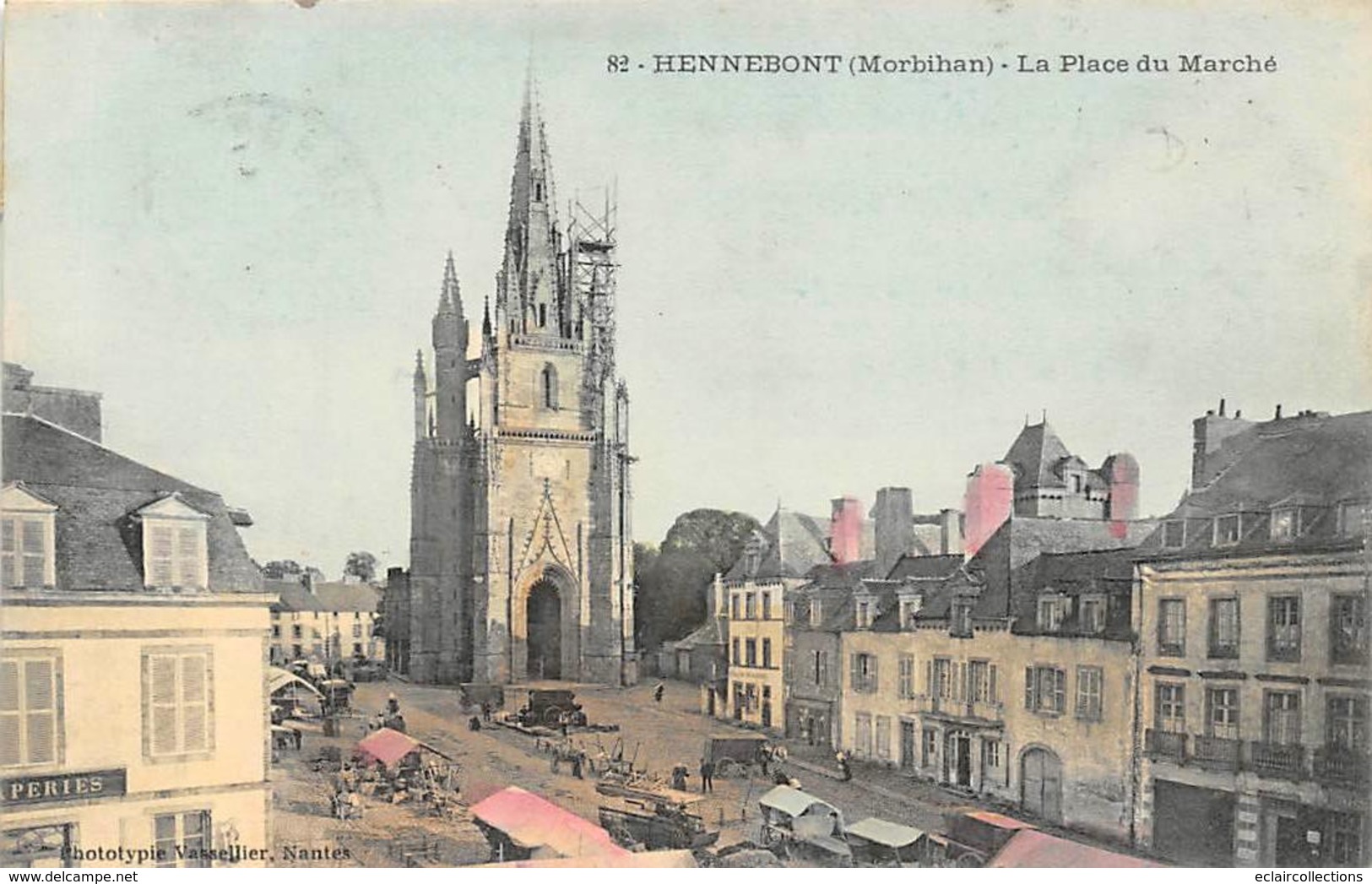 Hnnebont   56    Place Du Marché    (voir Scan) - Hennebont