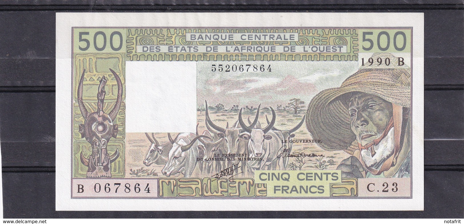 AOF Benin 500 Fr 1990   UNC - États D'Afrique De L'Ouest