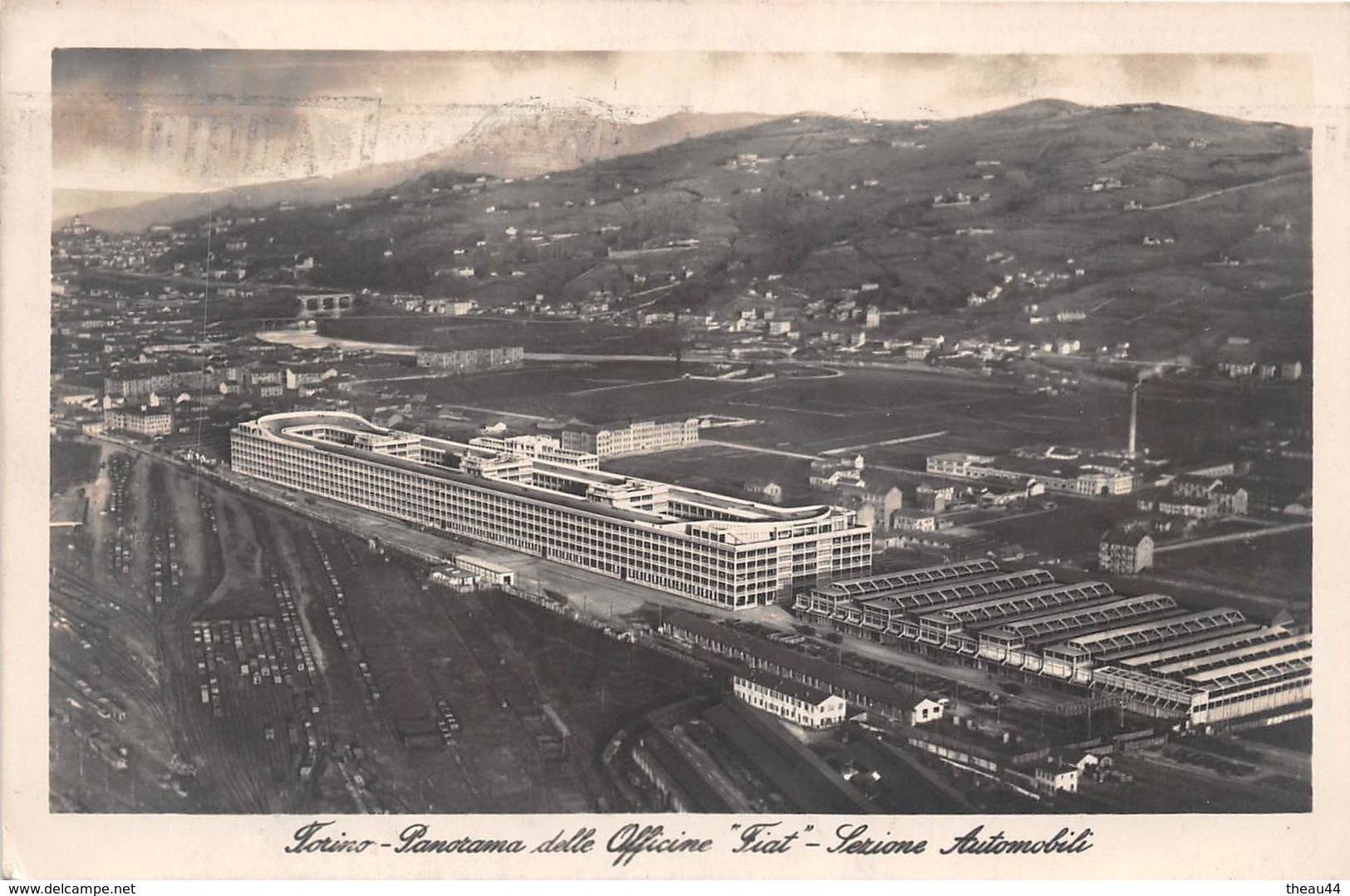 ITALIE - TORINO - Panorama Delle Officine " FIAT " -  Serione Automobili - Carte Publicitaire Des Usines " FIAT " - Transports