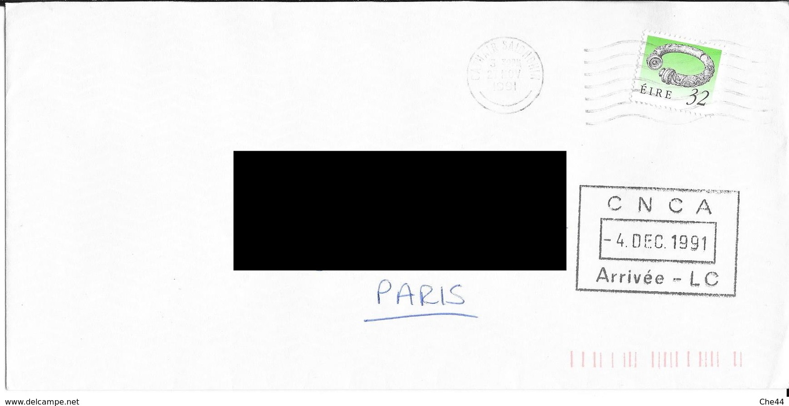 Lettre De Banque De L'Eire Pour La France. (Voir Commentaire) - Storia Postale