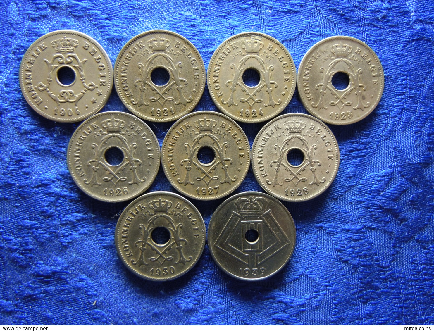 BELGIUM 10 CENTIMES 1904 KM53, 1921, 1924-1928 KM86, 1930 KM96, 1939 KM113 (9) - 10 Centimes