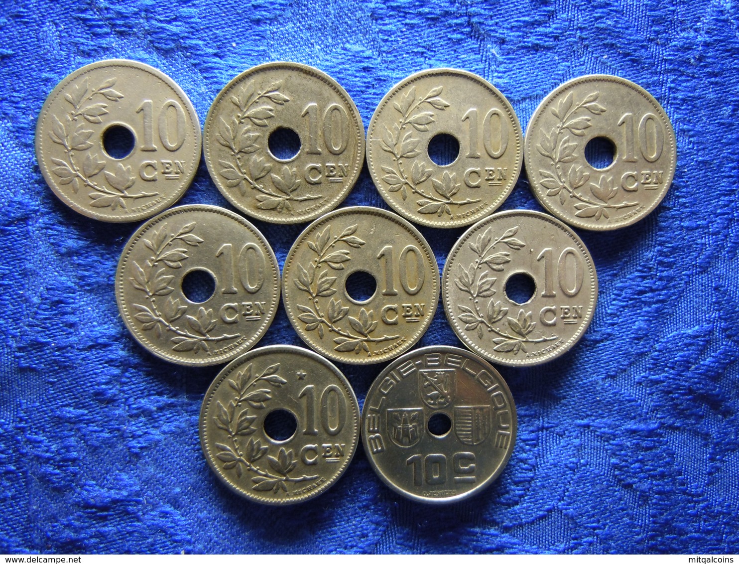 BELGIUM 10 CENTIMES 1904 KM53, 1921, 1924-1928 KM86, 1930 KM96, 1939 KM113 (9) - 10 Centimes