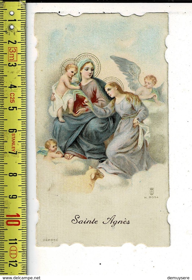 X 101 - IMAGE RELIGIEUSE -  VERSO BLANCO - KEERZIJDE BLANCO - SAINTE AGNES - Santini