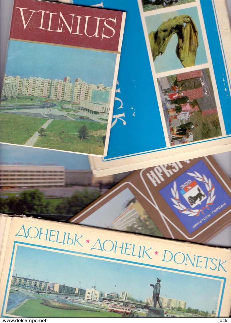 25 Completi Cartoline Postcards Cartes Russian And Ex Russia Town Like Togliatti Leningrad Donetsk Erevan Etc - Russia