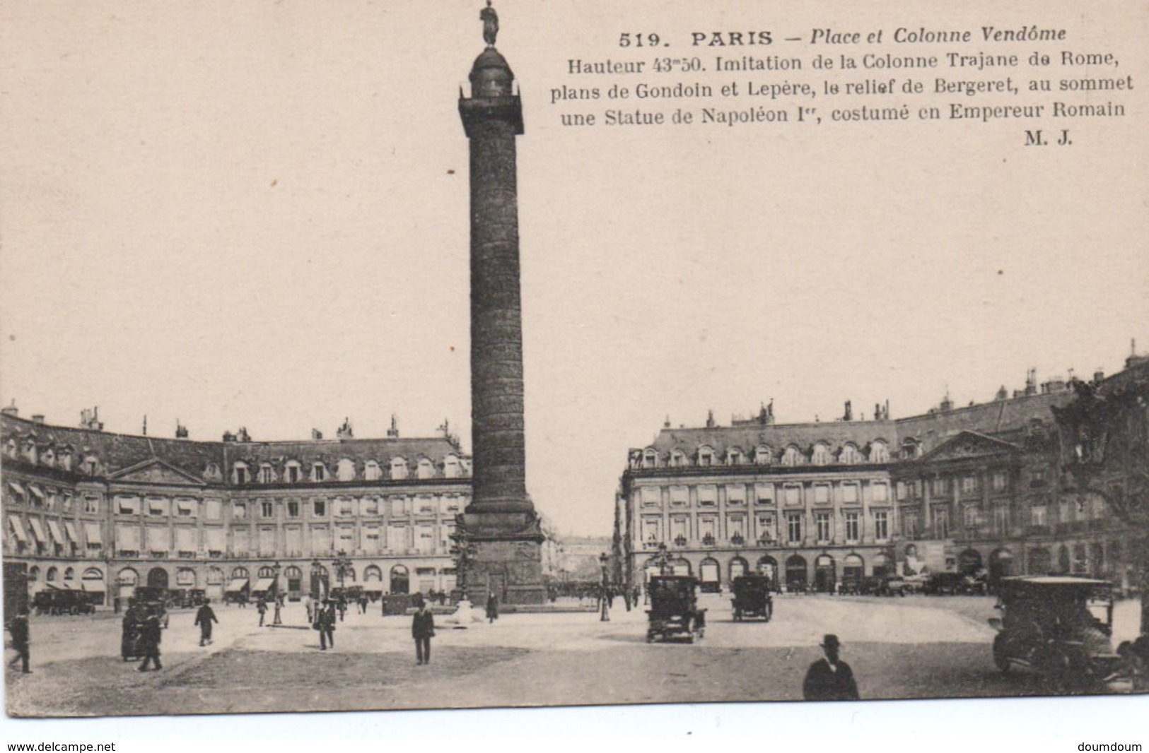 CPA PARIS - PLACE ET COLONNE VENDOME - Squares