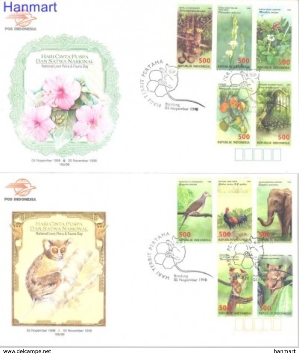 Indonesia 1998 Mi 1839-1848 FDC ( FDC ZS8 INS1839-1848 ) - Other & Unclassified