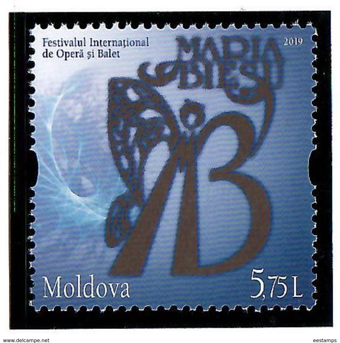 Moldova 2019 .  International Opera & Ballet Festival "Maria Bieschu". 1v:5.75 - Moldawien (Moldau)