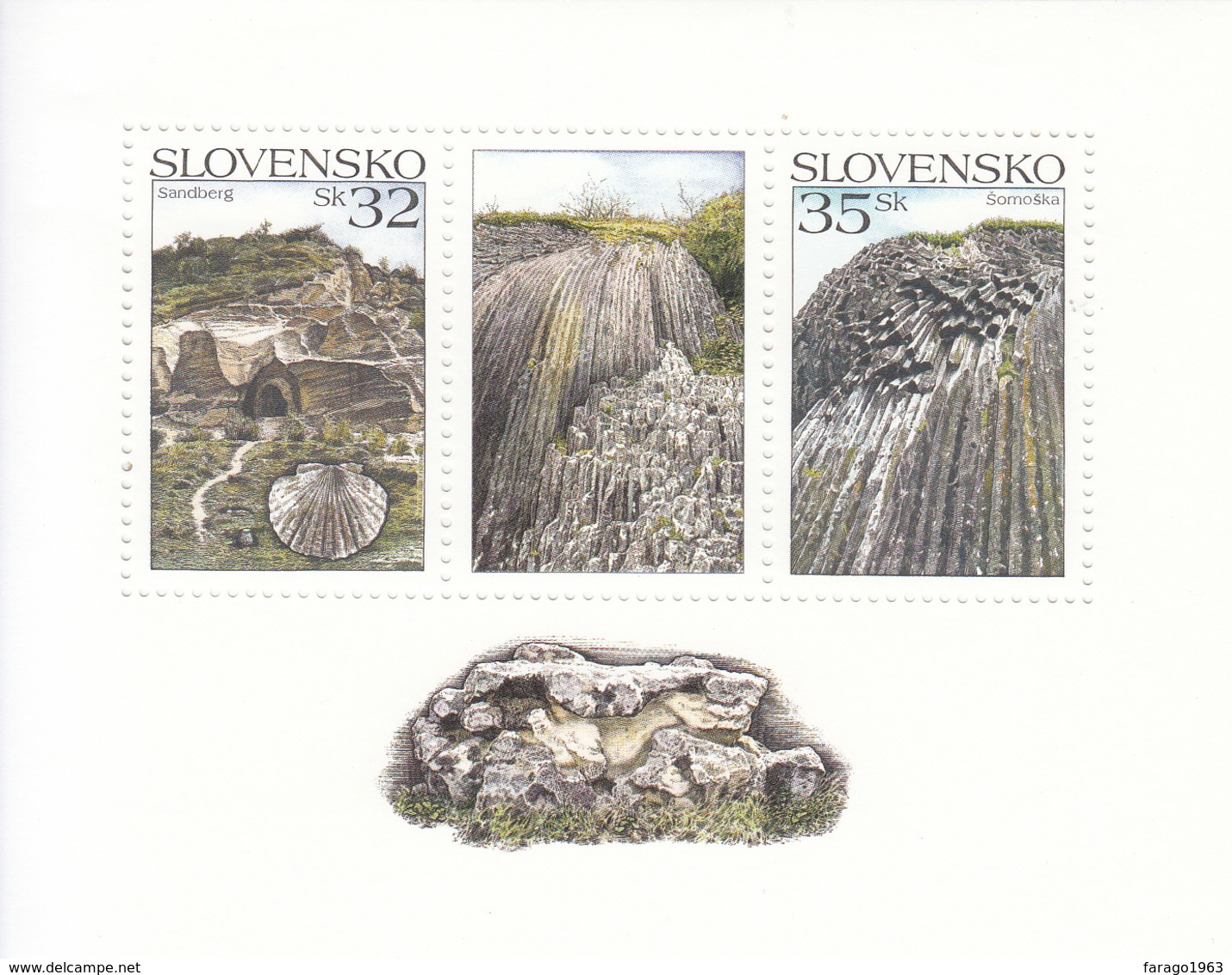 2006 Slovakia Geology Minerals Miniature Sheet Of 2 MNH - Unused Stamps