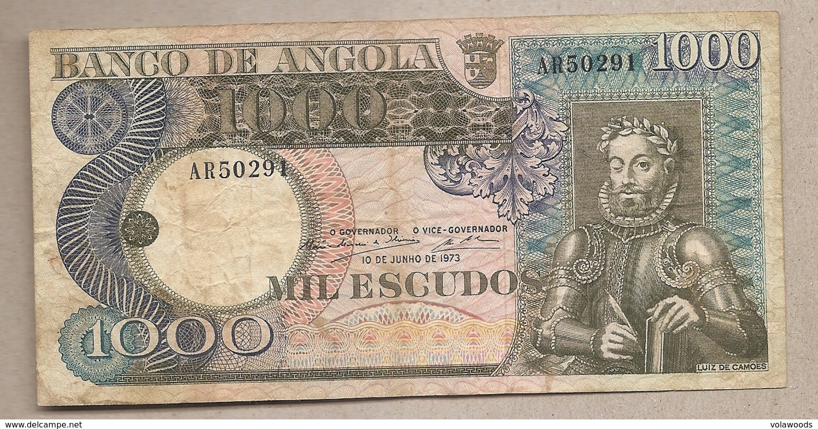 Angola - Banconota Circolata Da 1000 Scudi P-108a - 1973#18 - Angola