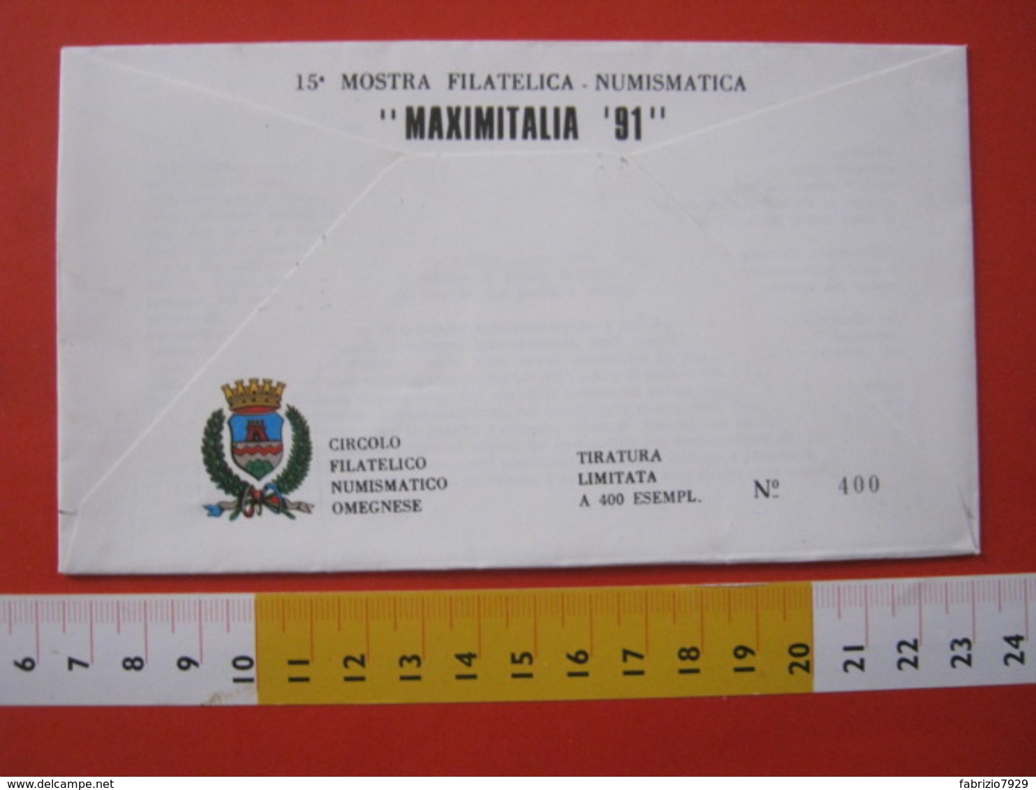 A.12 ITALIA ANNULLO 1991 OMEGNA NOVARA VERBANIA MAXIMUM MAXIMOFILIA MAXIMITALIA '91 MARIONETTA BURATTINO LEGNO SKY LINE - Marionetas