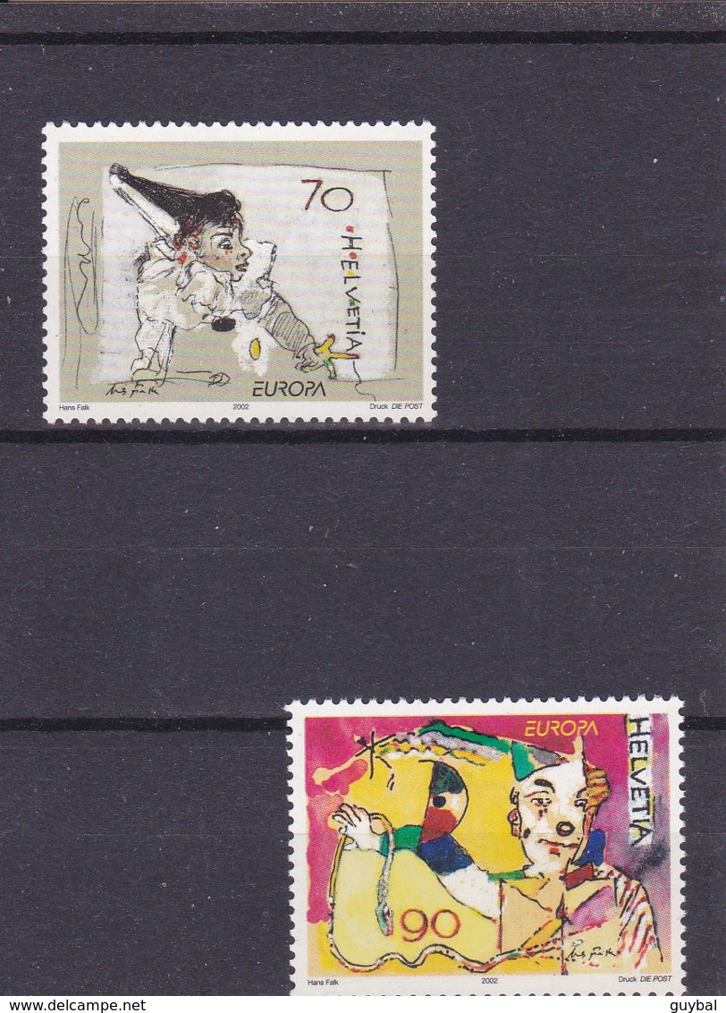 2002- Europa Cept - Suisse - Helvetia - N°YT  1719 Et 1720** - 2002