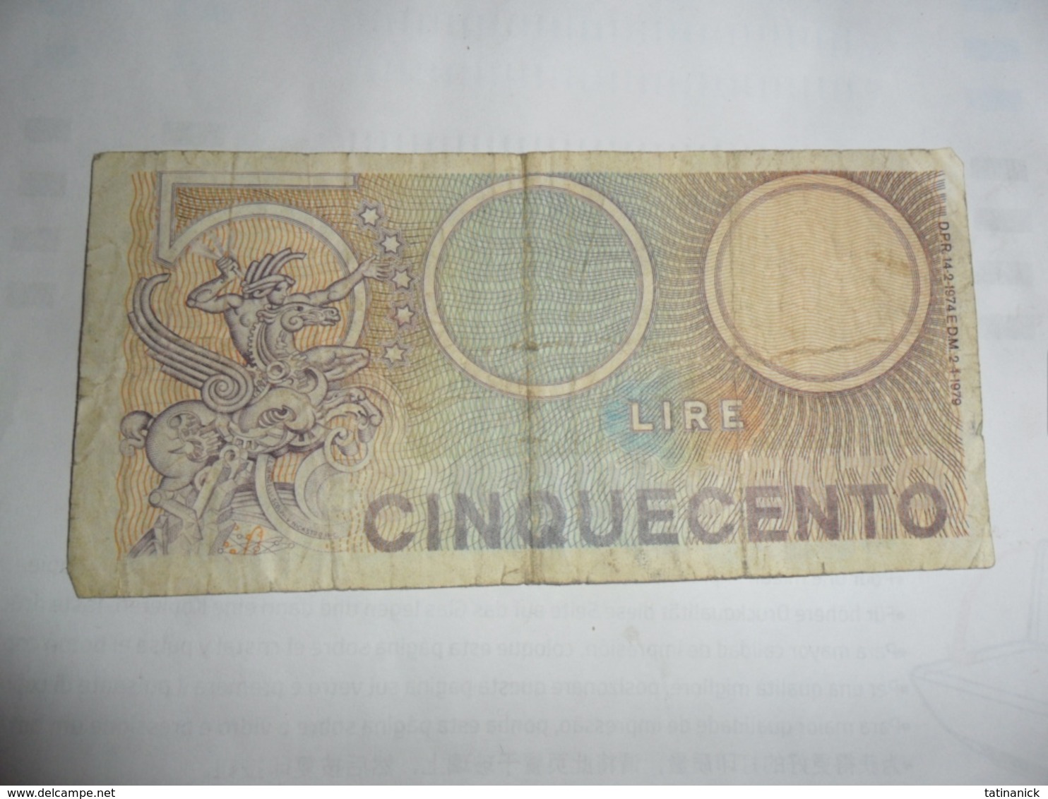 Italie 500 Lires "Mercurio" 1979 - 500 Lire