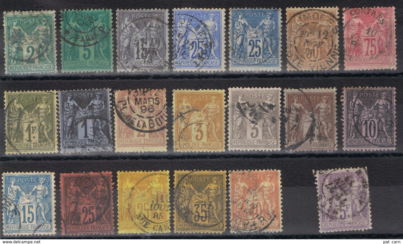 Petit Lot De Sage Type1 - 1876-1898 Sage (Tipo II)