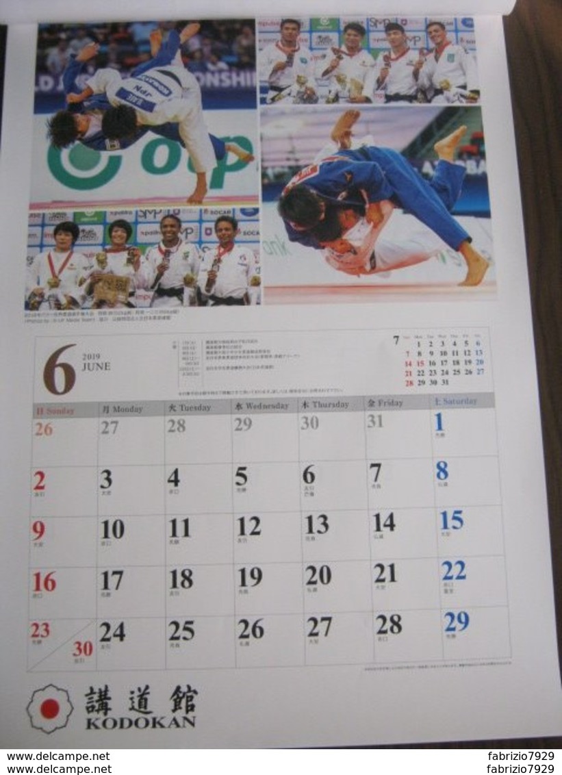 Z.09 GIAPPONE JAPAN TOKYO 2019 KODOKAN JUDO - GRANDE CALENDARIO POSTER 37 X 53 CM. BIG TOP KALENDAR - Martial Arts