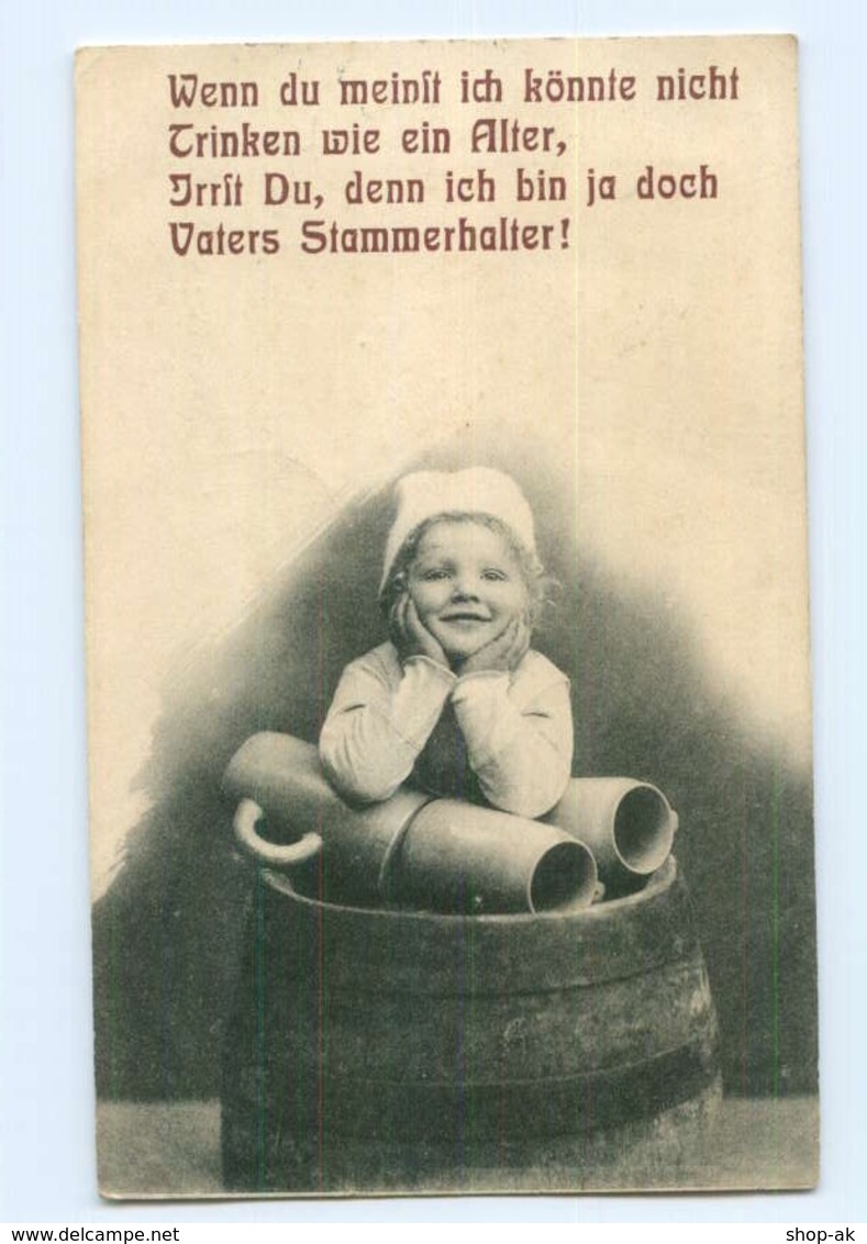 Y8719/  Bier Kleines Mädchen, Bierkrug AK 1912 - Altri & Non Classificati