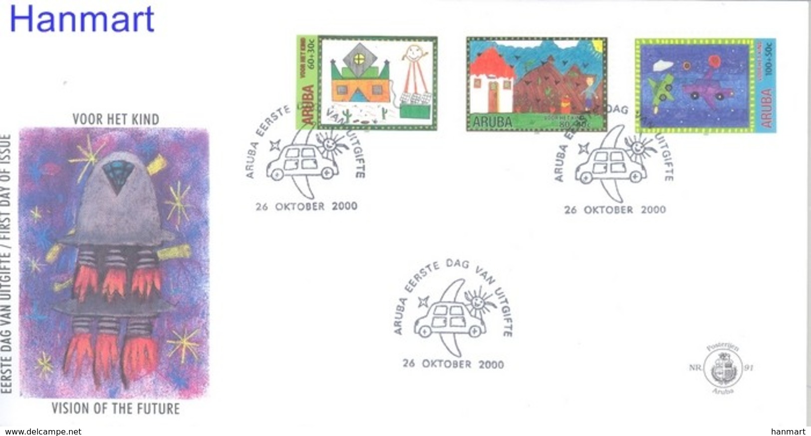 Aruba 2000 Mi 264-266 FDC ( FDC ZS2 ARB264-266 ) - Other & Unclassified