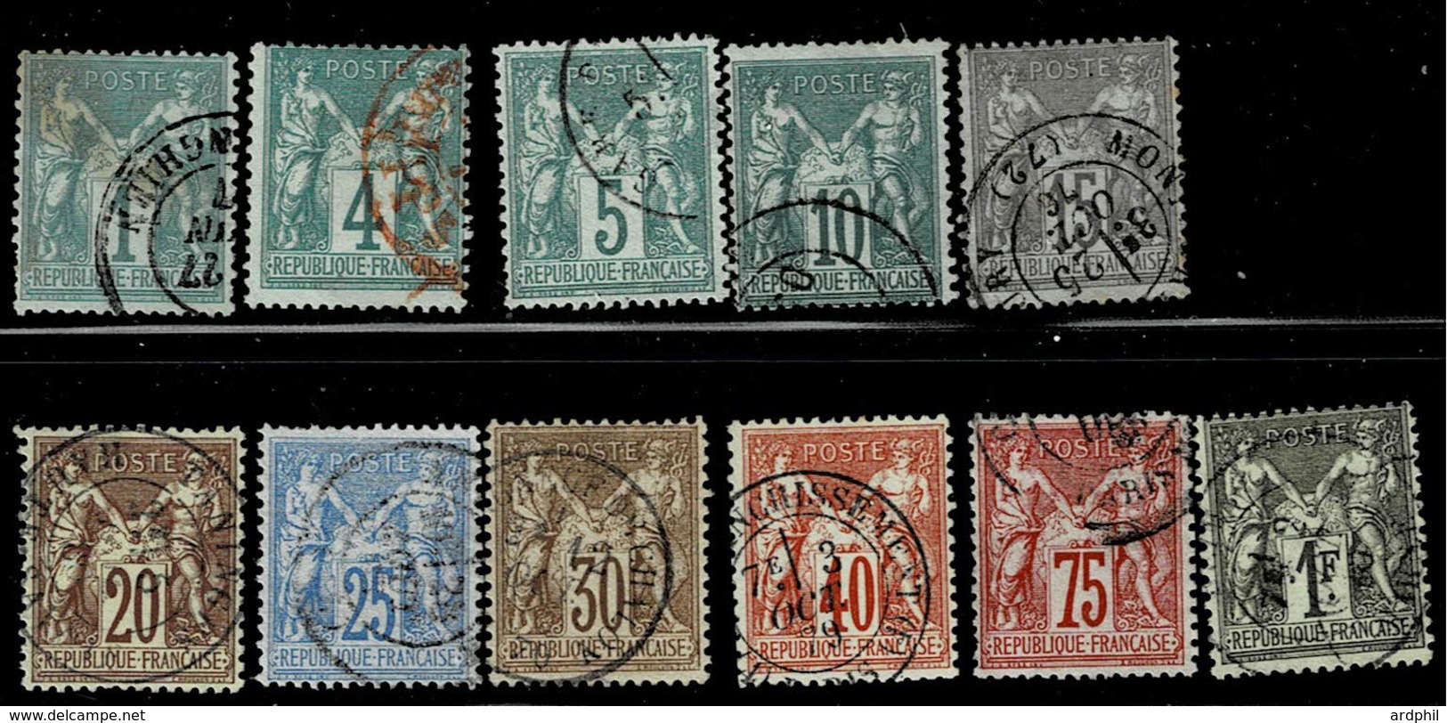 A11b-Série Type I Sauf N°62 Cote Environ 500 Euros Sans Défaut - 1876-1878 Sage (Type I)