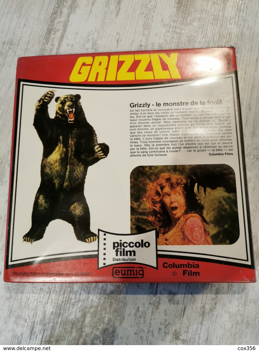 Film Super 8 " GRIZZLY " 120 M .  Couleur Sonore. Piccolo Film - Filmspullen: 35mm - 16mm - 9,5+8+S8mm