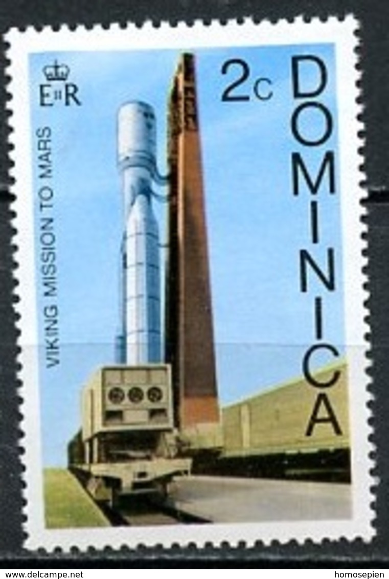 Espace 1976 - Dominique - Dominica - Caraïbes Y&T N°489 - Michel N°499 *** - 2c Lanceur Titan III - North  America