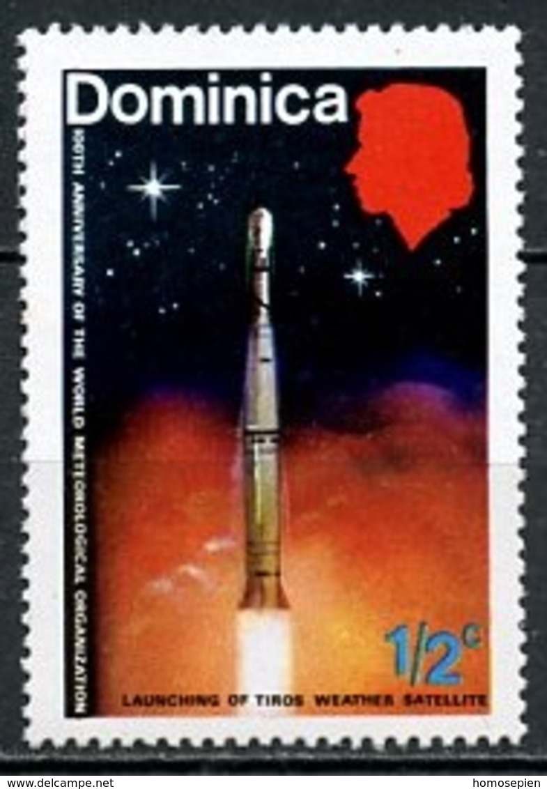 Espace 1973 - Dominique - Dominica - Caraïbes Y&T N°348 - Michel N°354 *** - 1/2c Satellite Tiros - Amérique Du Nord