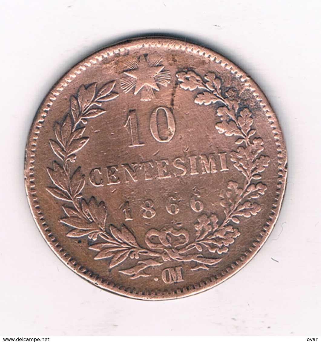 10 CENTESIMI 1866 CM  ITALIE /1024/ - 1861-1878 : Victor Emmanuel II